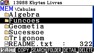 [Pasta "Funcoes" selecionada